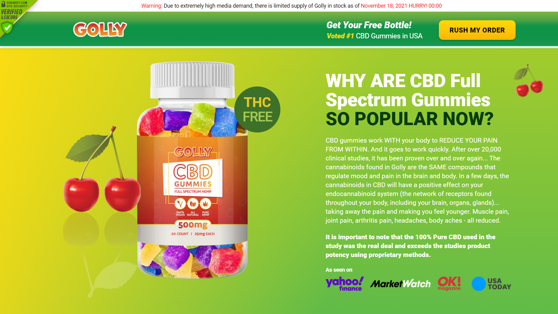 Golly CBD Gummies [Reviews] - Bid Adieu to all the physical and mental  agonies naturally! SCAM, Price &amp; Where to Buy?